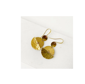 Gran oferta, pendiente de latón, diseñador de fiesta de boda, Círculo de agua dulce, pendiente de perla degradado de oro Chapado en latón grande, gran oferta - Product Image 1