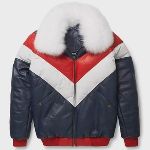 Blouson aviateur en peau de mouton pour homme fait à la main, en cuir véritable, chaud, durable, confortable et élégant, vêtement d'extérieur d'hiver personnalisé - Product Image 3