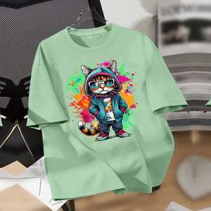 Custom Girls Fitted Drop Shoulder Streetwear Screen Printing t Shirts Organic Cotton Graphic Heavy Weight t Shirts for Women - Product Image 4