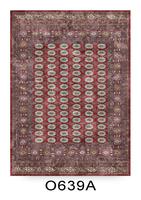 Tapis à poils ras Adiva turcs orientaux en polyester jacquard, tissés à la machine, résistants aux taches, lavables, à motifs géométriques, pour salon