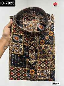 Ropa de boda y Festival de estilo indio y paquistaní lista para usar Kurta con pijama de algodón Raymond Ser con talla grande disponible - Product Image 2