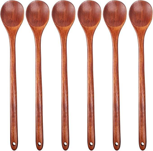 Recién llegado, cuchara de madera hecha a mano para cocinar y servir alimentos, mezclar cuchara de madera para la decoración de su cocina por glowin fashion - Product Image 1