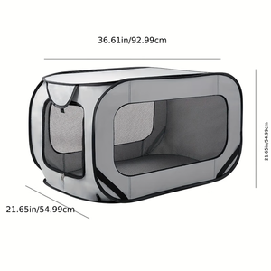 Tente de voyage pour chien portable, pour l'extérieur, la voiture, le camping, respirante, pliable, cage pour animaux de compagnie avec fermeture éclair, grand sac de transport pour chien - Product Image 2