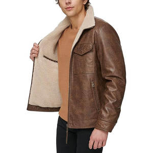 Chaqueta de cuero de calidad para hombre Estilo con chaqueta de cuero de vaca original 100% Chaquetas de hombre - Product Image 6