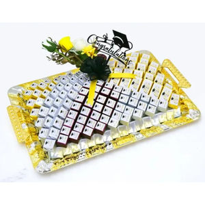 Plateau de service de bonbons de dessus de table de conception fantastique fait de plateau de service de chocolat en métal pour les célébrations islamiques meilleur prix - Product Image 6