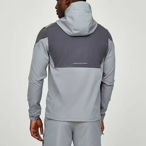 Conjunto Deportivo de Forro Polar Transpirable y Ecológico para Hombre, Chaqueta con Cremallera y Capucha, Pantalones Deportivos para Correr, Servicio OEM - Product Image 4