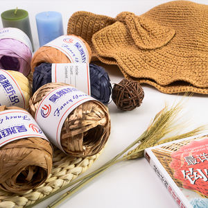 Prêt à expédier PP sot texture couleur vive sur mesure raphia Crochet fil naturel torsion <span class=keywords><strong>corde</strong></span> artisanat ruban fil - Product Image 1