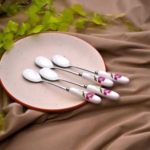 Radiant Rose Mini Spoons (<b>Set</b> of 4) Cute Mirror-Polished Dessert Spoons for <b>Party</b> for <b>Tea</b> Coffee Soup 10ml Capacity - Product Image 3