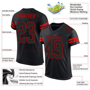 Camiseta de Fútbol de Malla para Hombre, Diseño Moderno, 220 g/m², 100 % Poliéster, Camisetas de Fútbol Americano, Logotipo Personalizado - Product Image 2