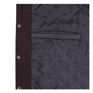 High Quality ODM OEM Customized Hooded Quilted Varsity <b>Jacket</b> Dragon Embroidery Breathable <b>Canvas</b> Material <b>Men</b> Streetwear - Product Image 5