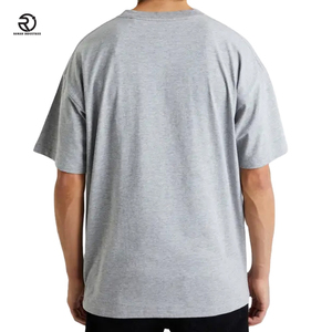 เสื้อยืดคอกลมสำหรับผู้ชายเสื้อคอกลมผ้าฝ้าย100% หนักพิมพ์โลโก้แบบกำหนดเอง - Product Image 3