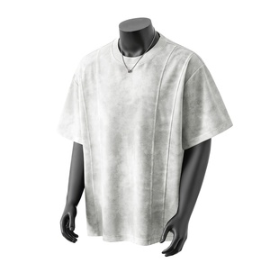 Premium Custom DTG Printed Oversized Bleached Acid Wash Distressed Boxy Fit T-<b>Shirt</b> Featuring Unique Shoulder - Product Image 1