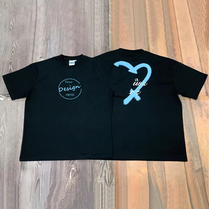Camiseta negra de alta calidad para Hombre | Camiseta de calle personalizada de algodón pesado | Top de moda informal Boxy Fit de fabricantes de confianza - Product Image 1