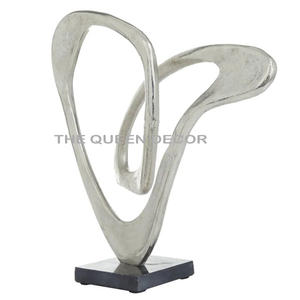 Sculptures d'art de bullding en métal en aluminium de haute qualité avec Base abstraite décor de Table Statue maison bureau Sculpture ornement - Product Image 2