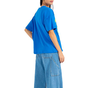 New Arrival Breathable <b>Women's</b> Simple Style Tee Shirts <b>V</b> <b>Neck</b> Half Sleeves <b>Top</b> Trending Wholesale Price T Shirts for Adults - Product Image 3