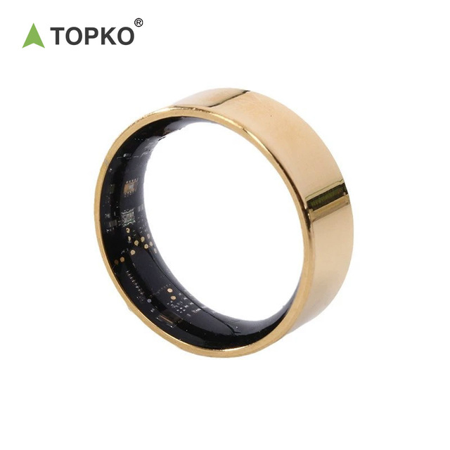 TOPKO High Quality Smart Ring Fitness Tracker Stainless Steel Heart Rate Monitor Sleep Blood Oxygen Tracker Smart Ring