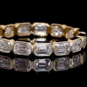 Jolie conception Moissanite éternité bague bague en argent 925 bague en diamant édition limitée luxes VVS diamant bijoux par Zubeda gemmes - Product Image 1