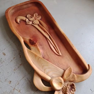 TOP <b>WOODEN</b> PRINTED TRAY BEST QUALITY <b>CARVED</b> Available square Shape and India Handicraft best Sample Hot <b>Sale</b> - Product Image 1