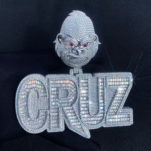 RB Gems Men's VVS Diamond Name Pendant & Charms 925 Silver Moissanite en Iced Out Hip Hop Style - Product Image 5