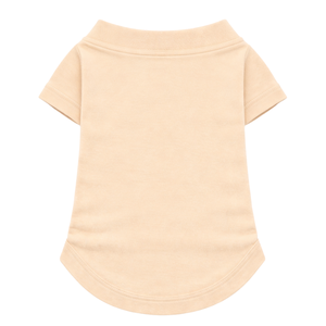 เสื้อยืดสุนัขสีเบจ เสื้อยืดผ้าฝ้ายเนื้อนุ่ม น้ำหนักเบา สวมใส่สบาย สีทึบ ใส่ได้ทุกวัน สำหรับสุนัขขนาดเล็กและขนาดกลาง - Product Image 5