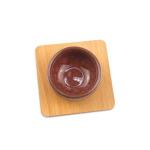 Dessous de verre en bois naturel moderne élégant protège les surfaces avec style par l'artisanat en croissant - Product Image 3