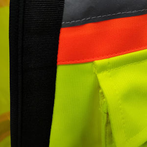 Ropa DE SEGURIDAD reflectante negra de alta visibilidad, chaleco de seguridad reflectante personalizado de alta visibilidad con bolsillos - Product Image 3