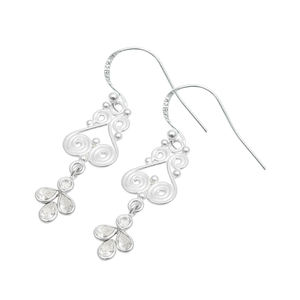 Joyería de moda para mujer, pendientes gruesos de Zirconia cúbica blanca de Plata de Ley 925 para ella, proveedores directos de precio de fábrica al por mayor - Product Image 1