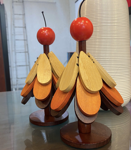 Ornement de sapin de Noël en bois rustique, adapté à la décoration de table saisonnière, qualité d'exportation, origine Vietnam - Product Image 6