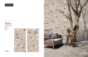 CARREAUX EN PORCELAINE ÉGLAISÉES À L'EFFET TERRAZO ABRICOT ALLIANZ - Product Image 3