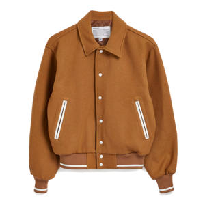 Chaqueta de invierno con grafiti pesado de poliéster 100% personalizada para hombre Chaqueta de béisbol de calidad superior bordada con logotipo personalizado para hombre - Product Image 1