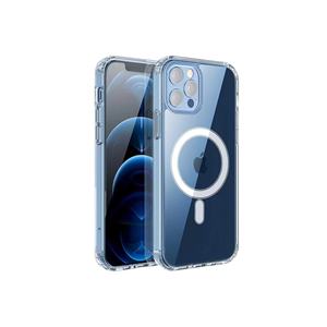 Coque de protection transparente en PC rigide gaufré Netzy compatible avec la charge sans fil MagSafe pour iPhone 12 Pro Plus, style Ins - Product Image 1
