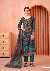 Nouvelle collection de pantalons Santoon Kurti en mousseline avec Dupatta en vente en ligne - Product Image 3