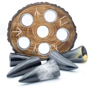 Corne de Viking de style nordique avec support Style animal pour une utilisation décorative religieuse traditionnelle nordique lors d'occasions spéciales - Product Image 2