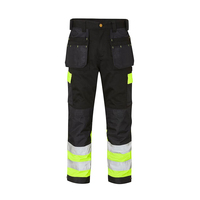Pantalon de travail cargo de haute qualité en polycoton réfléchissant, respirant, anti-plis, grande taille, pour la construction