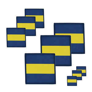 Logotipo personalizado Corps Ceremonial Music TRF X3 Insignia bordada de hierro Color azul TRF Bordado de 3 colores Decoraciones personalizadas al por mayor - Product Image 5