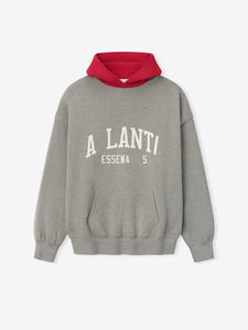 Nouveau sweat à capuche essentiel surdimensionné pour hommes 100% coton doux 350gsm tissu de haute qualité avec logo et broderie personnalisés - Product Image 4