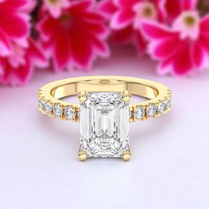 2.51 Carat F-G/VS (Centre 2.00 Ct) Lab Grown Diamond Essence Solitaire Bague de Fiançailles Plaqué Or - Product Image 3