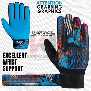 Guantes de Portero de Fútbol, Calidad de Exportación, Palma de Látex, Agarre Fuerte, Diseño Transpirable, Correa de Muñeca Ajustable para Profesionales - Product Image 4