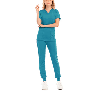 Ensemble de tenues médicales unisexe : Blouse et pantalon de jogging en rayonne et toile, nouvelle couleur, pour hôpital, médecins et infirmières - Product Image 1