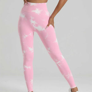 <b>Hot</b> Selling Women's Gym Running Workout Tie Dye <b>Leggings</b> High Waist Workout Butt Lifting Yoga Pants Tight Women's <b>Leggings</b> - Product Image 6