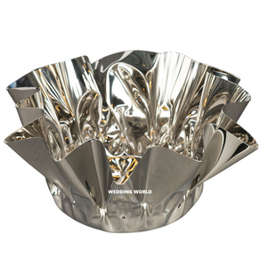 Bol à chocolat en acier martelé, finition nickel brillant, design élégant, bol à bonbons très vendu, bol à chocolat en métal fantaisie - Product Image 4