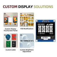 Modul Layar OLED GoldenMorning GME12896-03 1,32 Inci 128x96 dengan Pengontrol SSD1327, Antarmuka I2C, 4-Pin Mono Putih