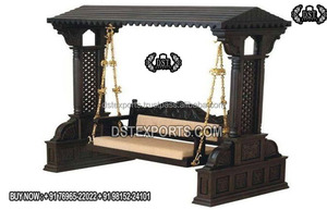 Increíble Columpio de madera pesada antiguo Jhoola de alta calidad personalizado tradicional de madera Jhoola Premium decoración del hogar muebles EE. UU. - Product Image 5