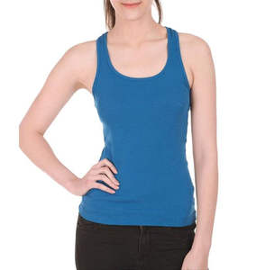 Nouvelle arrivée à motif solide prix de gros pour la saison estivale vente en gros impression personnalisée Fitness dos nageur débardeurs pour femmes à vendre - Product Image 3