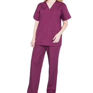 ชุดยูนิฟอร์มโรงพยาบาลของผู้หญิงเสื้อโค้ทยูนิฟอร์มพยาบาลผ้าสแปนเด็กซ์โพลีเอสเตอร์ระบายอากาศได้ออกแบบโลโก้ได้ตามต้องการ - Product Image 1