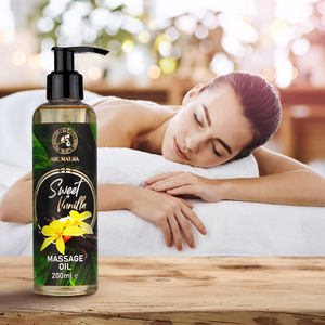 Huile de massage cosmétique AROMATIKA à la vanille douce 200ml, soin relaxant naturel pour le corps, flacon pompe avec vitamine E - Product Image 3