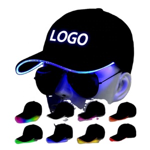 Chất lượng cao tùy chỉnh hip-hop Câu Lạc Bộ bên hat cho lễ hội đồng bằng trống Mũ bóng chày với đèn LED - Product Image 1