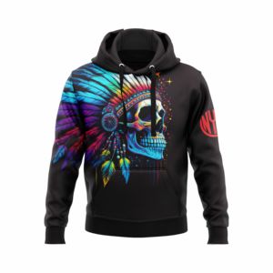 Pull à manches longues avec capuche Sweat à capuche en polyester sublimé surdimensionné personnalisé - Product Image 3