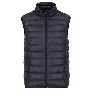 Meilleure vente Veste bouffante en nylon pour homme couleurs personnalisées fermeture éclair complète sans manches vêtements d'hiver en solde style de rue couleurs différentes - Product Image 4