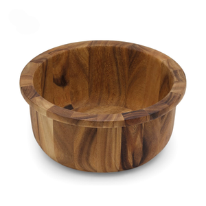 High Quality Rustic Acacia <b>Wood</b> <b>Salad</b> <b>Bowl</b> with Wide Lip Handcrafted Serving <b>Bowl</b> for <b>Salads</b> Fruits and Decor - Product Image 1